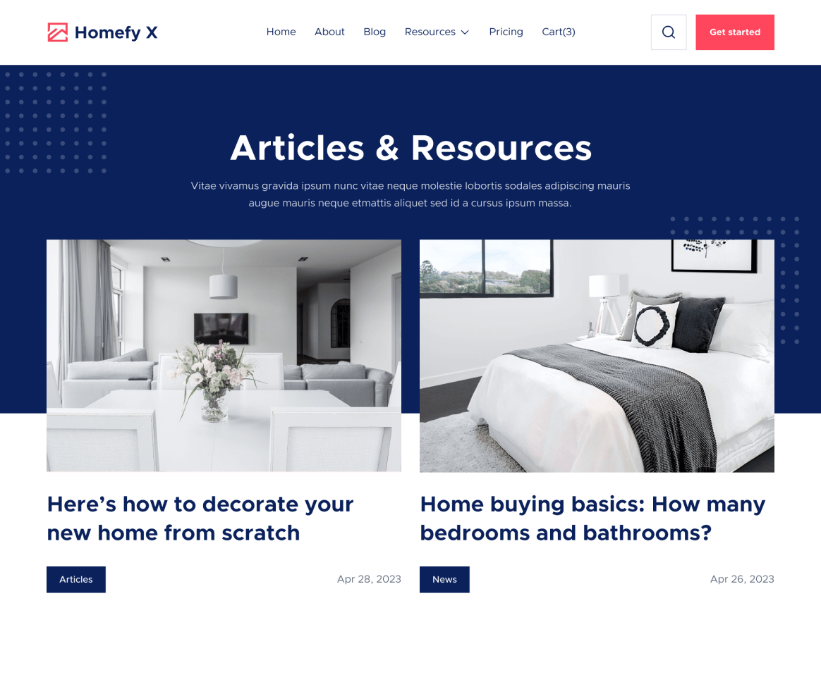 Blog V1 - Homefy X Webflow Template