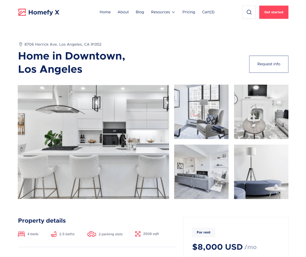 Single Property - Homefy X Webflow Template