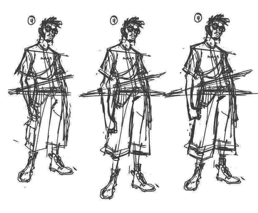 Character sketches from illustrator Dan Holland