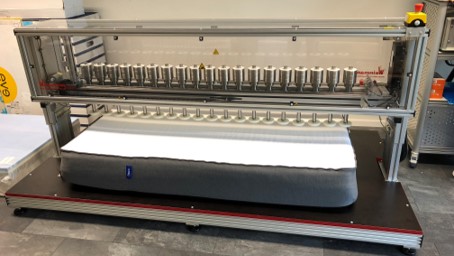 Inkepingsmachine voor zonetest matras