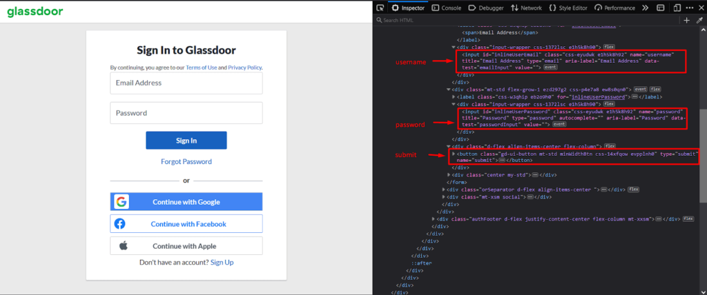 Scrape Glassdoor data using Browserless