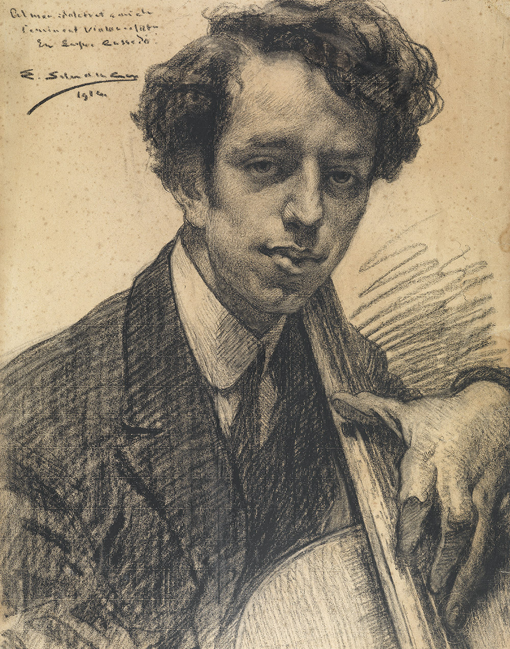 PORTRAIT OF COMPOSER GASPAR CASSADÒ (1914)