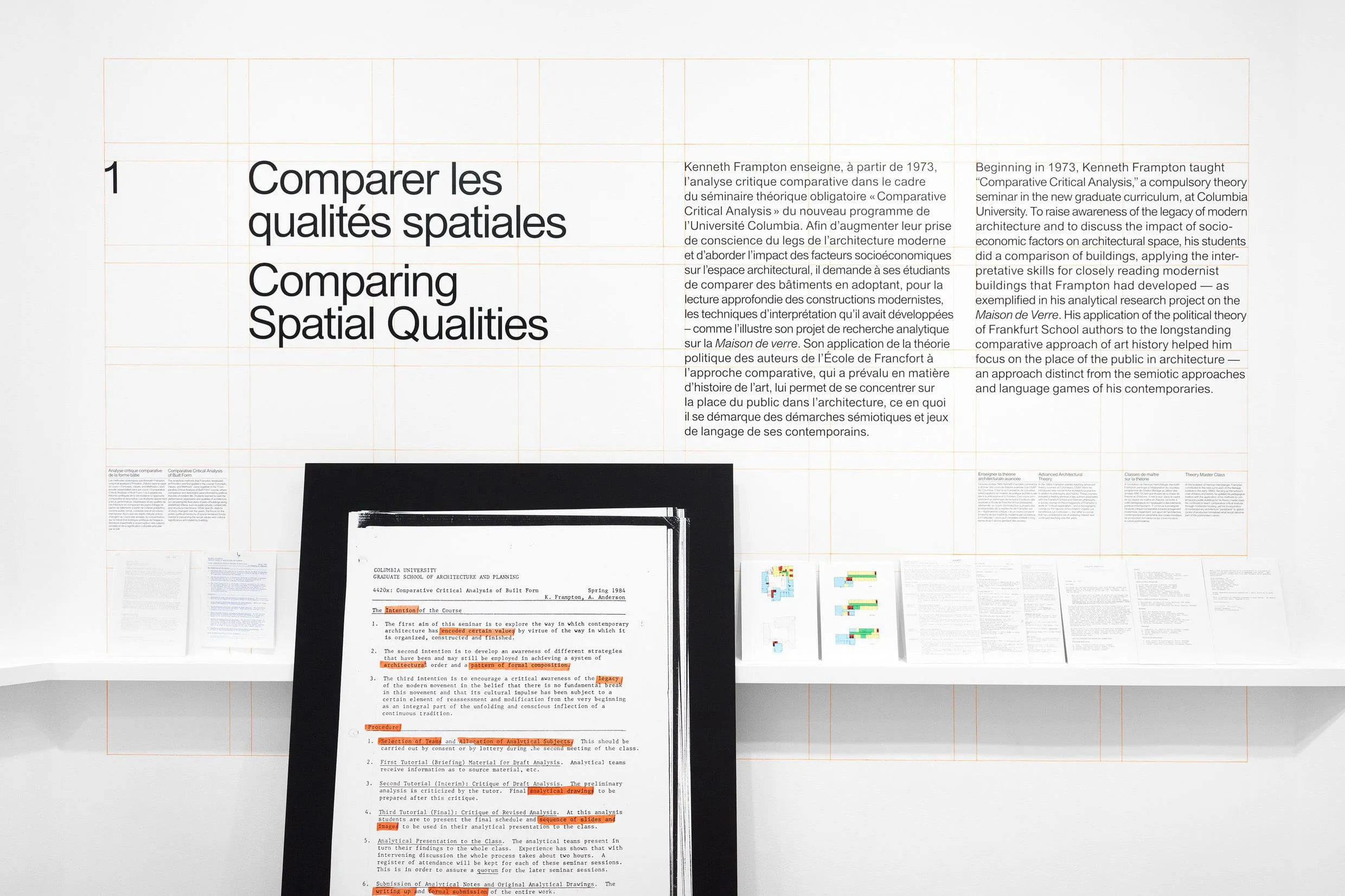 Exposition apprendre aux architectes : 4 cours de Kenneth Frampton