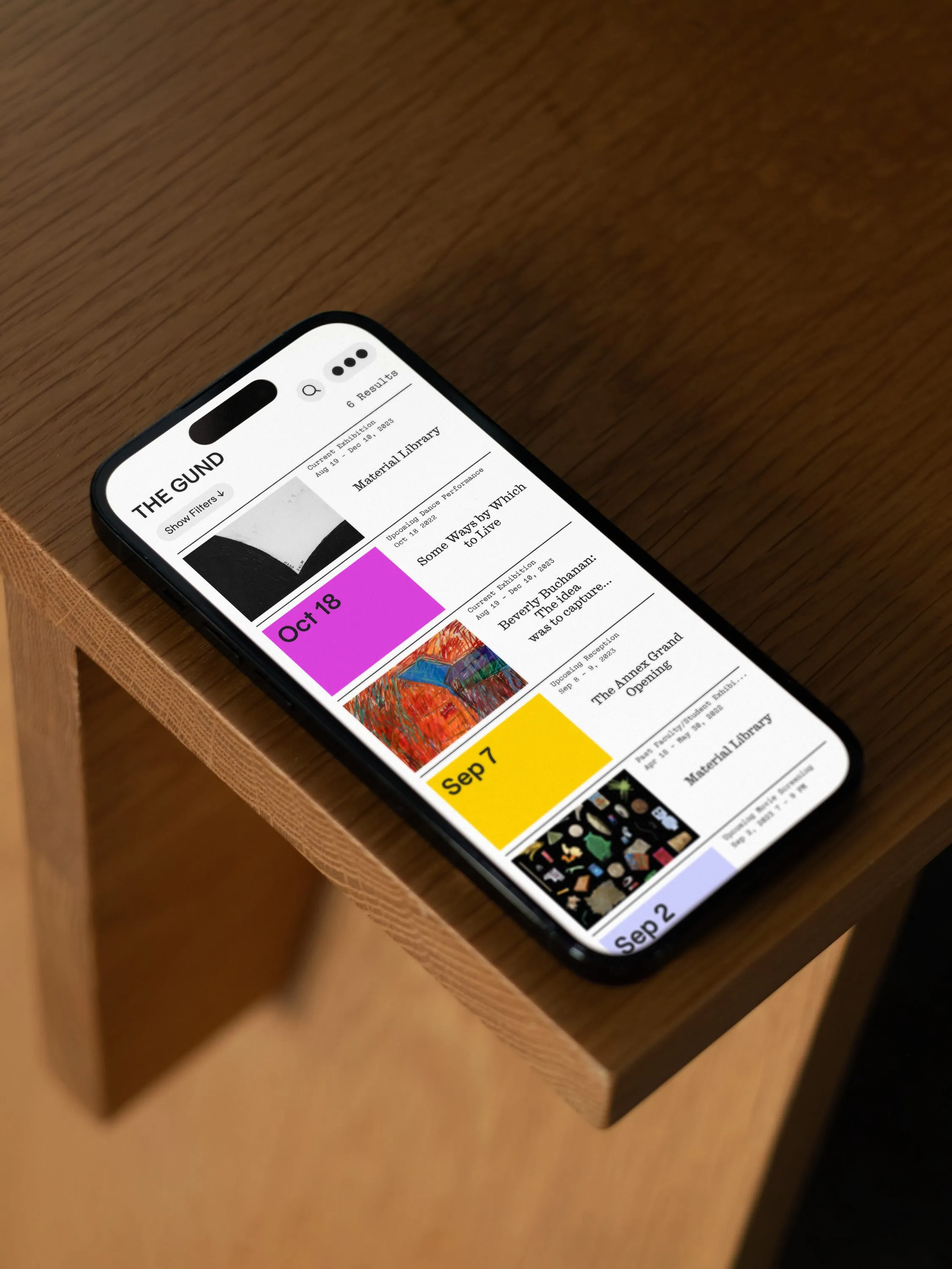 The Gund Site Web sur iPhone