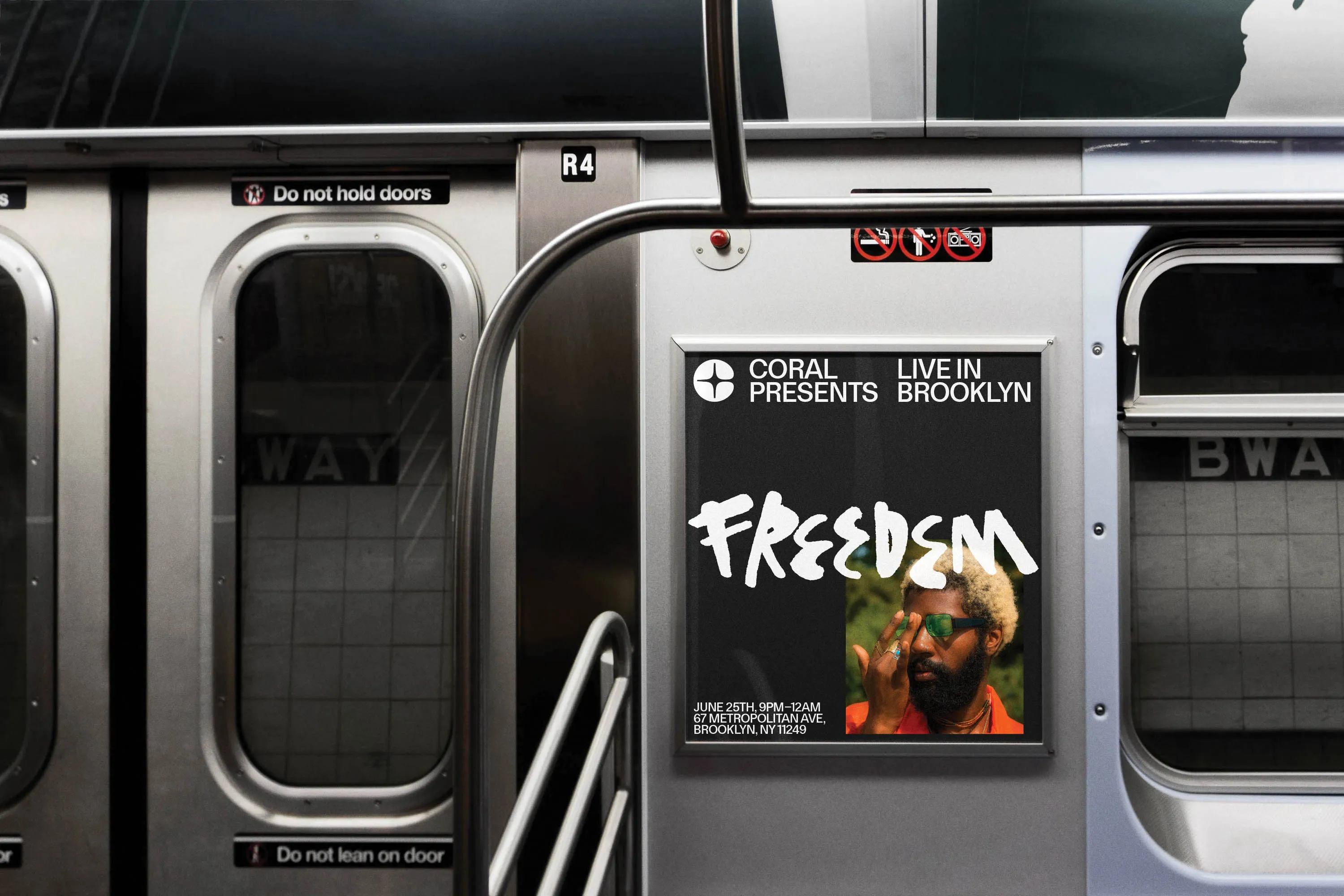 Affichage Métro NYC Coral