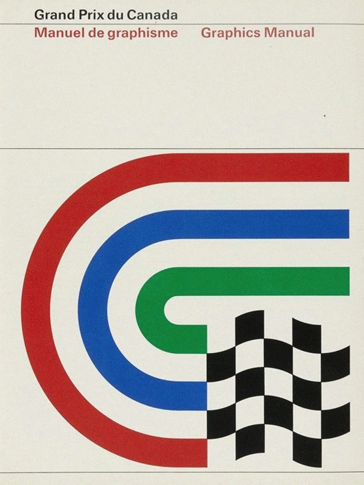 Manuel de graphisme « Grand Prix du Canada », 1977, Offset, 28 x 22 cm. Collection du Musée national des beaux-arts du Québec, Don de l'artiste (2000.174)