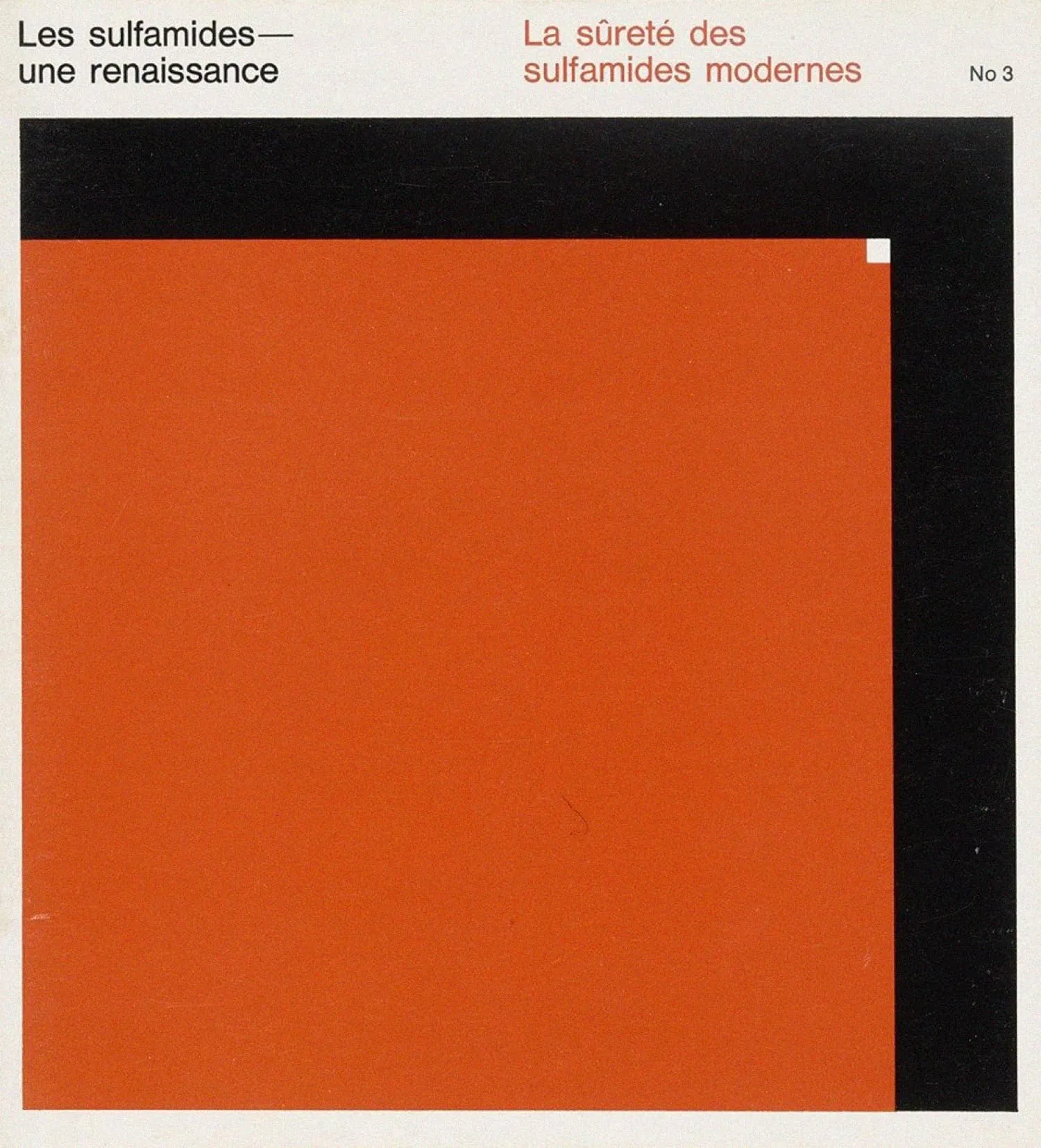 Brochure « Les Sulfamides - une renaissance no 3. La Sûreté des sulfamides modernes », pour Roche, 1962, Offset, 17,7 x 16,2 cm. Collection du Musée national des beaux-arts du Québec, Don de l'artiste (2000.159)