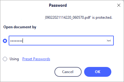 Enter the Password