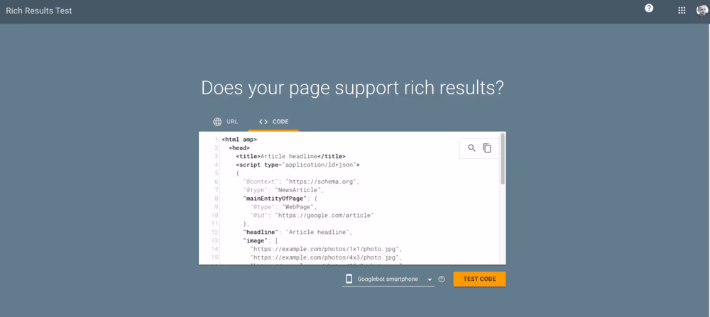 testeur de schema.org markup