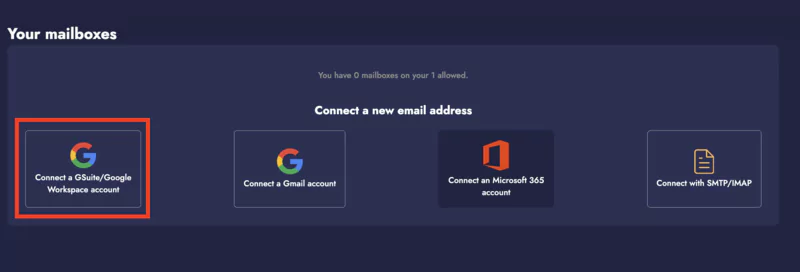 Connect a GSuite