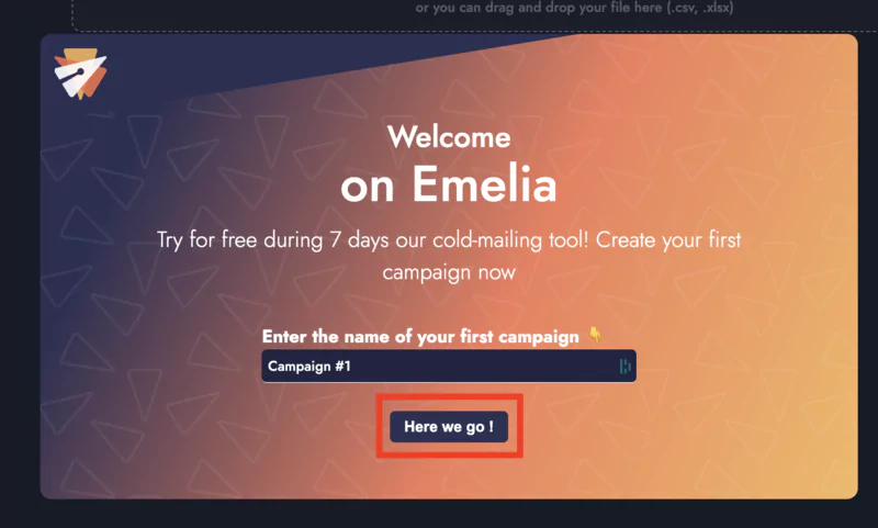 Configuration de la campagne sur Emelia