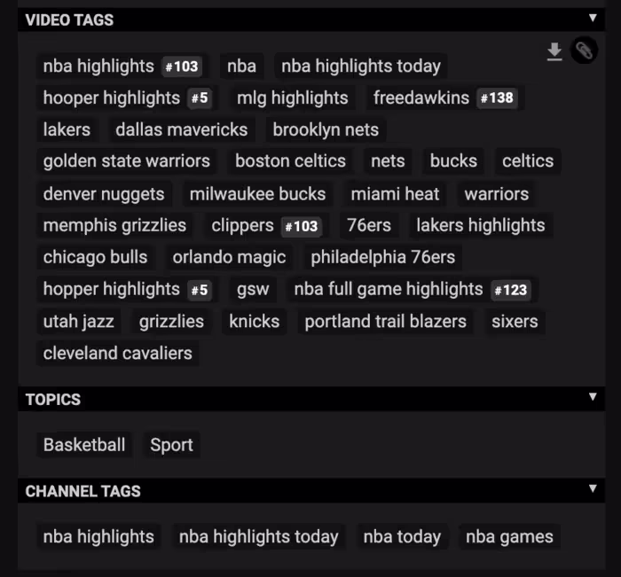 Optimized tag suggestions