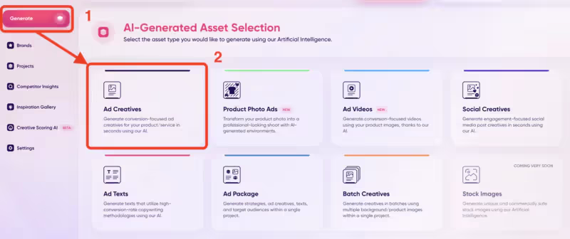 generate ads by adscreative