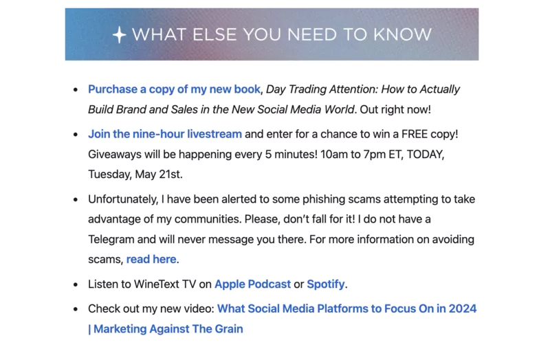 CTA en fin de newsletter