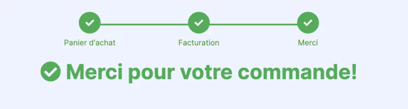 Confirmation de la commande sur media mister