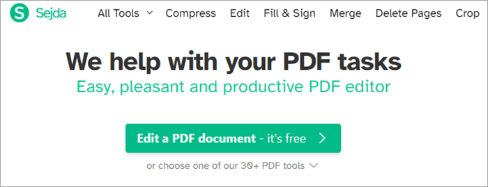 Click on Edit a PDF Document