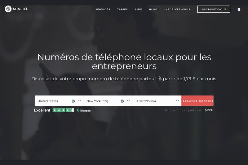 page accueil Sonetel