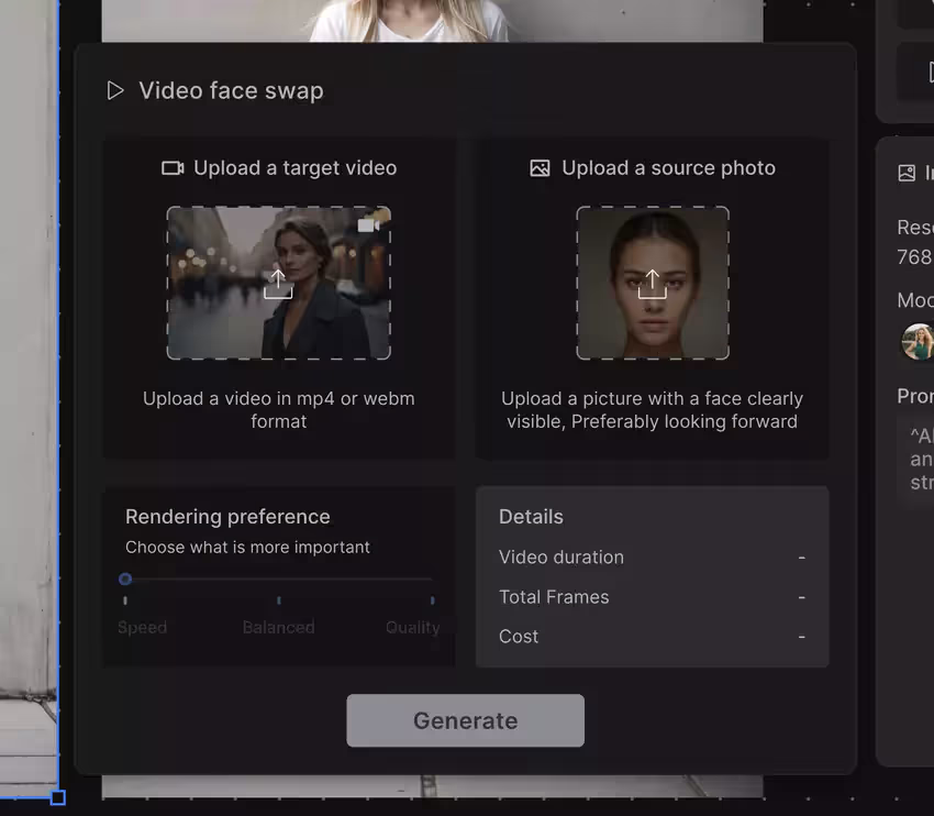video face swap on RenderNet AI