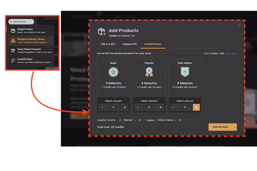 Multi-Platform Import for AutoDS dropshipping