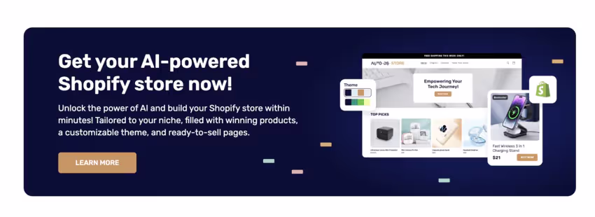 shopify store creation with artificial intelligence by AutoDS