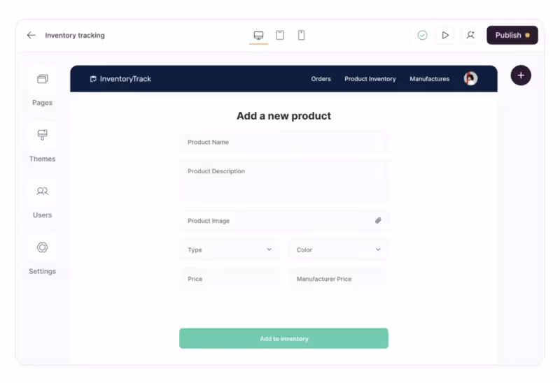 Fonctionnalités e-commerce de Softr