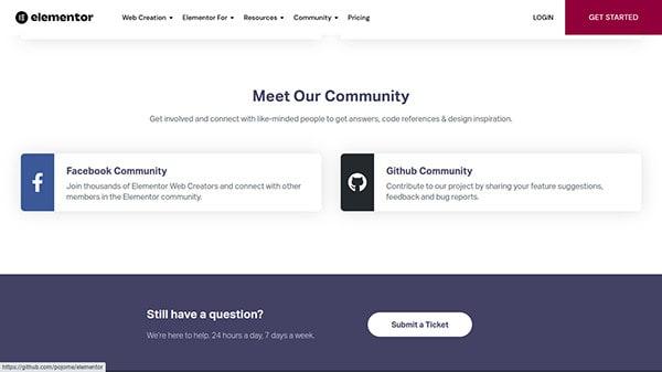 elementor communities