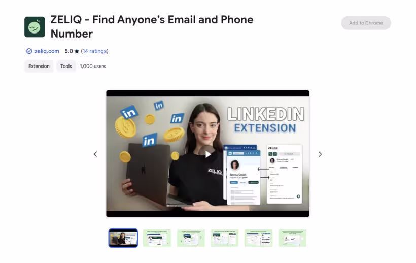 extension chrome de Zeliq