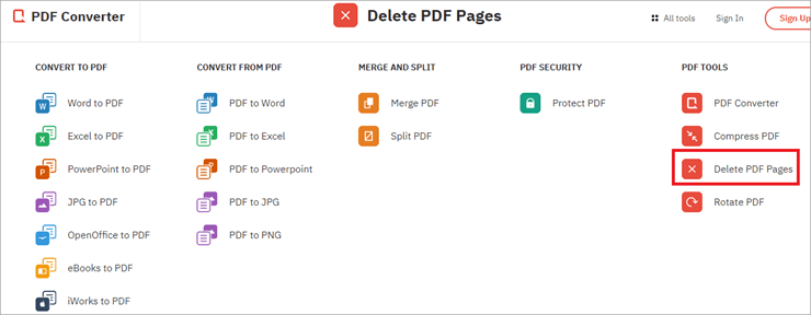 Delete PDF Pages 