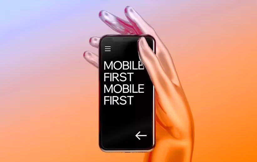 image représentation un smartphone affichant mobile first