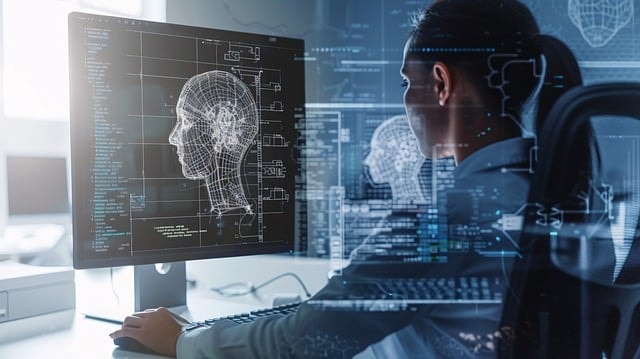 ai generated, engineer, blueprints
