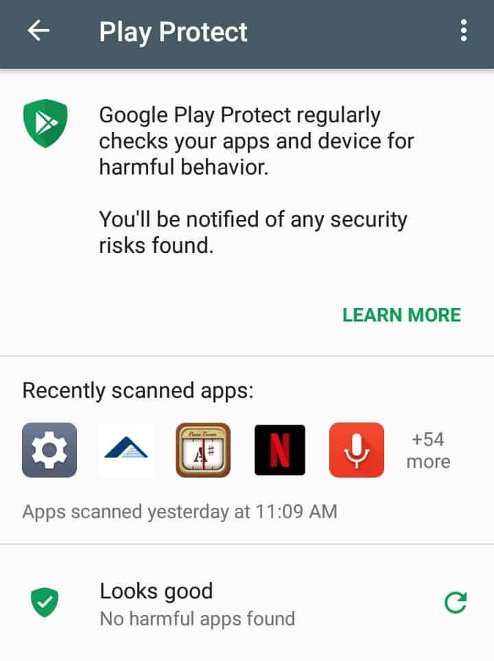 Google Play android antivirus
