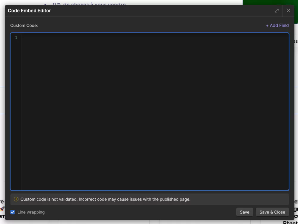  Embed element webflow