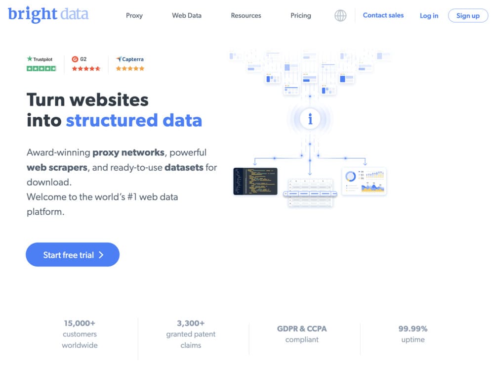 Bright Data. accueil