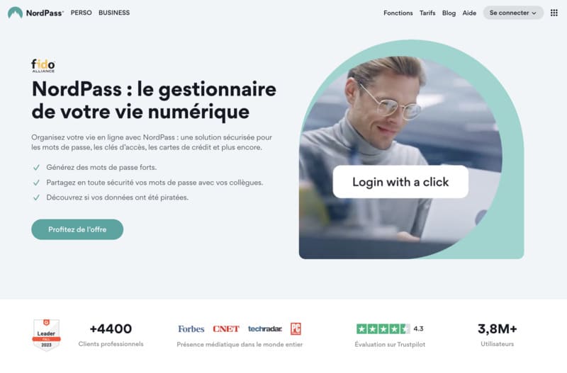 NordPass gestionnaires de mots de passe