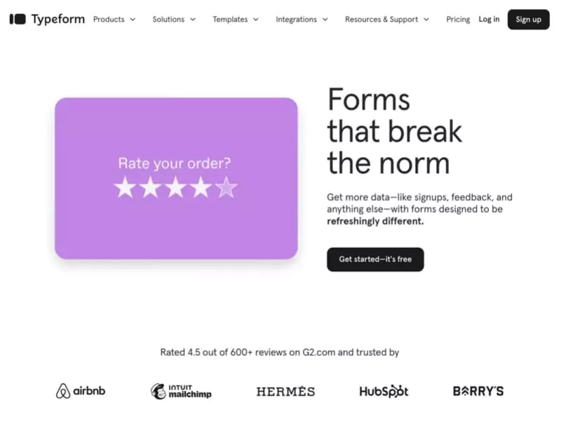 Typeform : outil no code