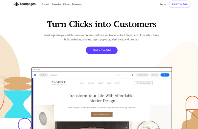 landing pages - leadpages