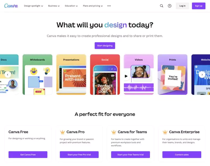 logiciel de conception graphique Canva