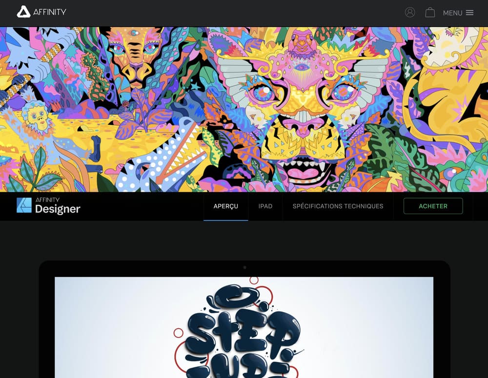affinity designer accueil