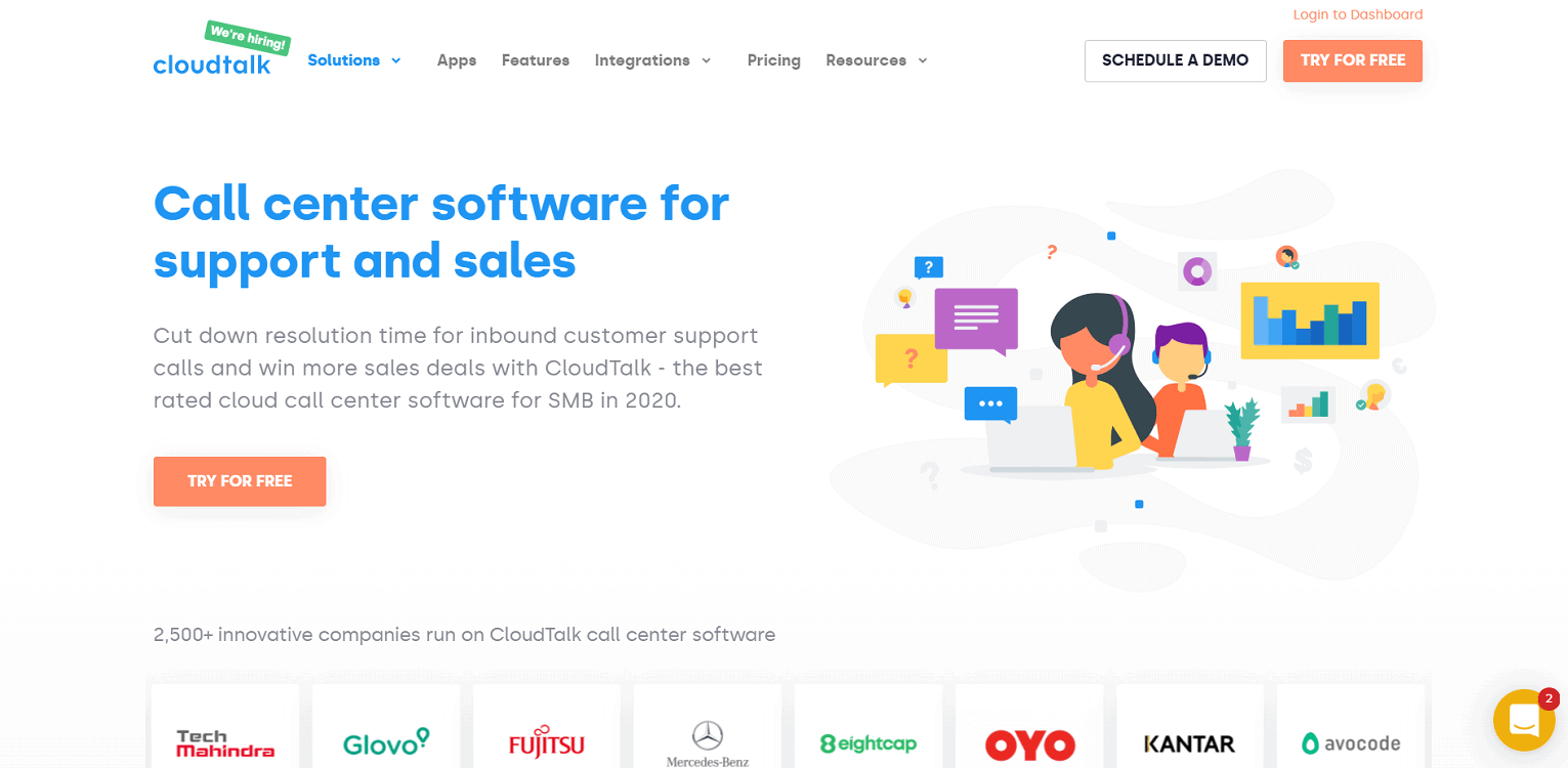 Cloudtalk Homepage