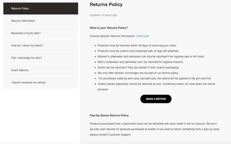 Politique de retour dropshipping business
