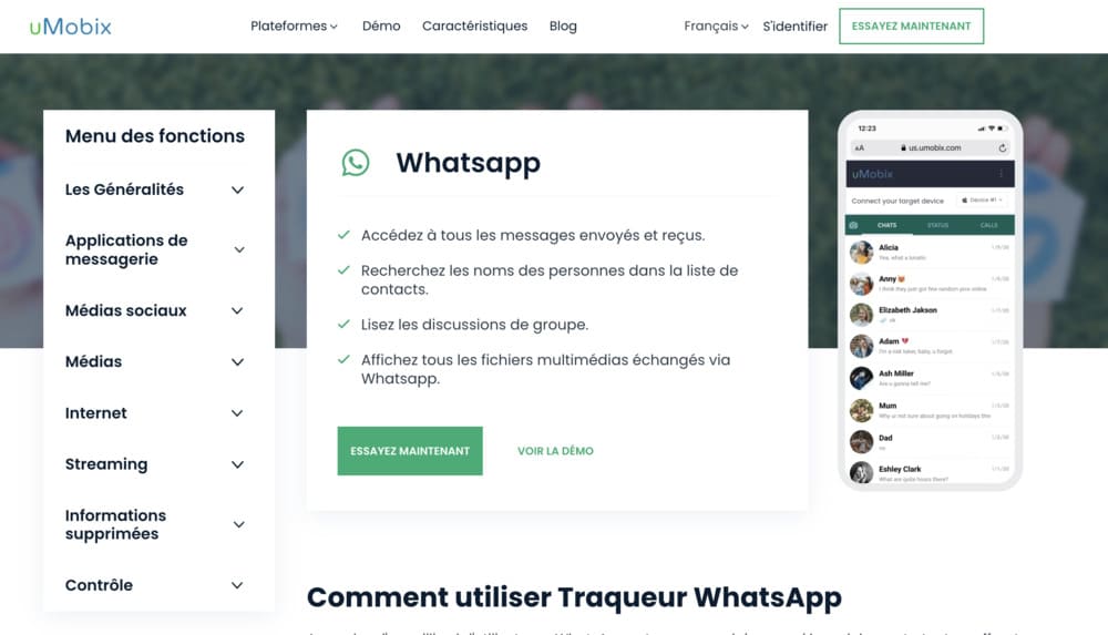 umobix - whatsapp