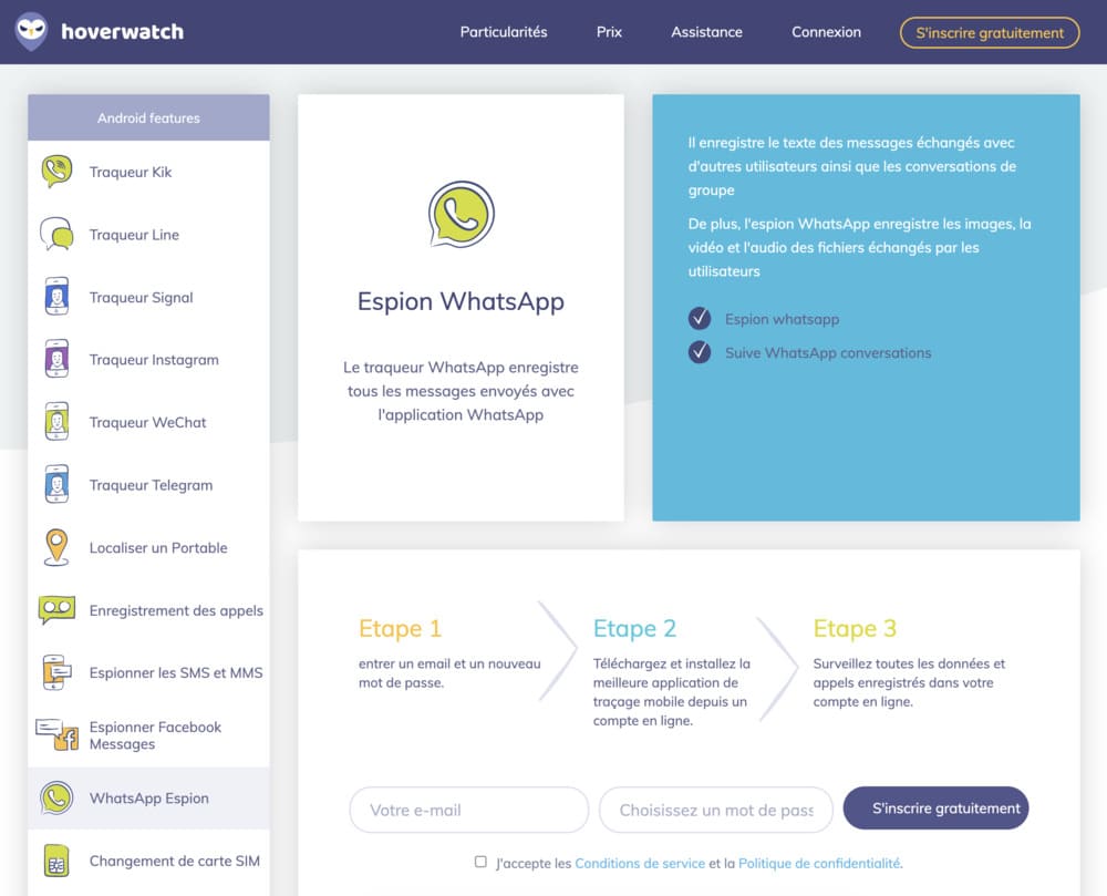 hoverwatch - whatsapp
