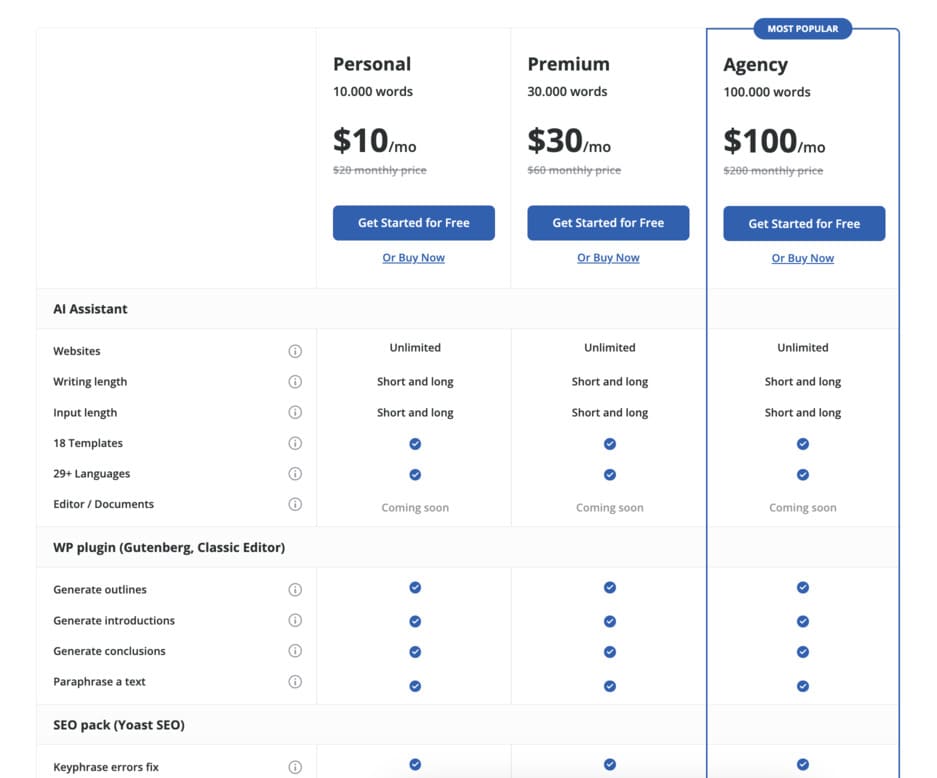 10Web AI Builder accueil