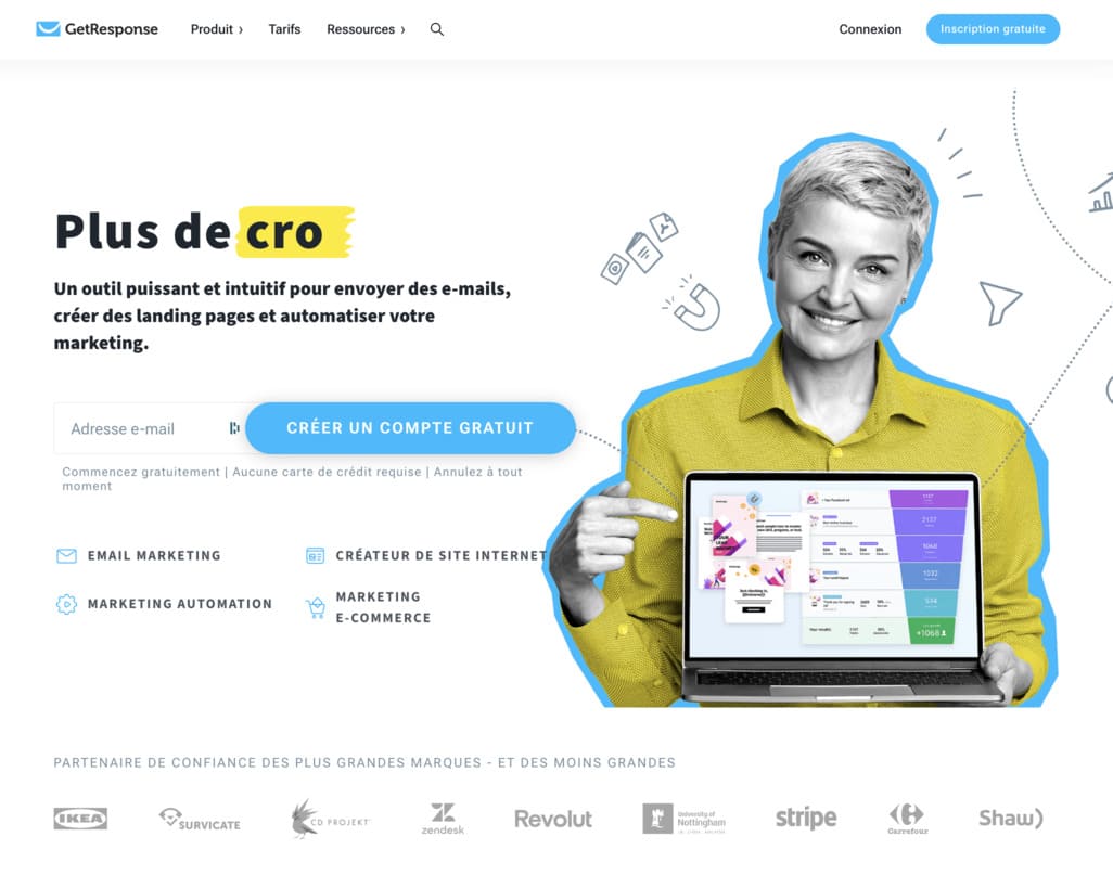 getresponse accueil