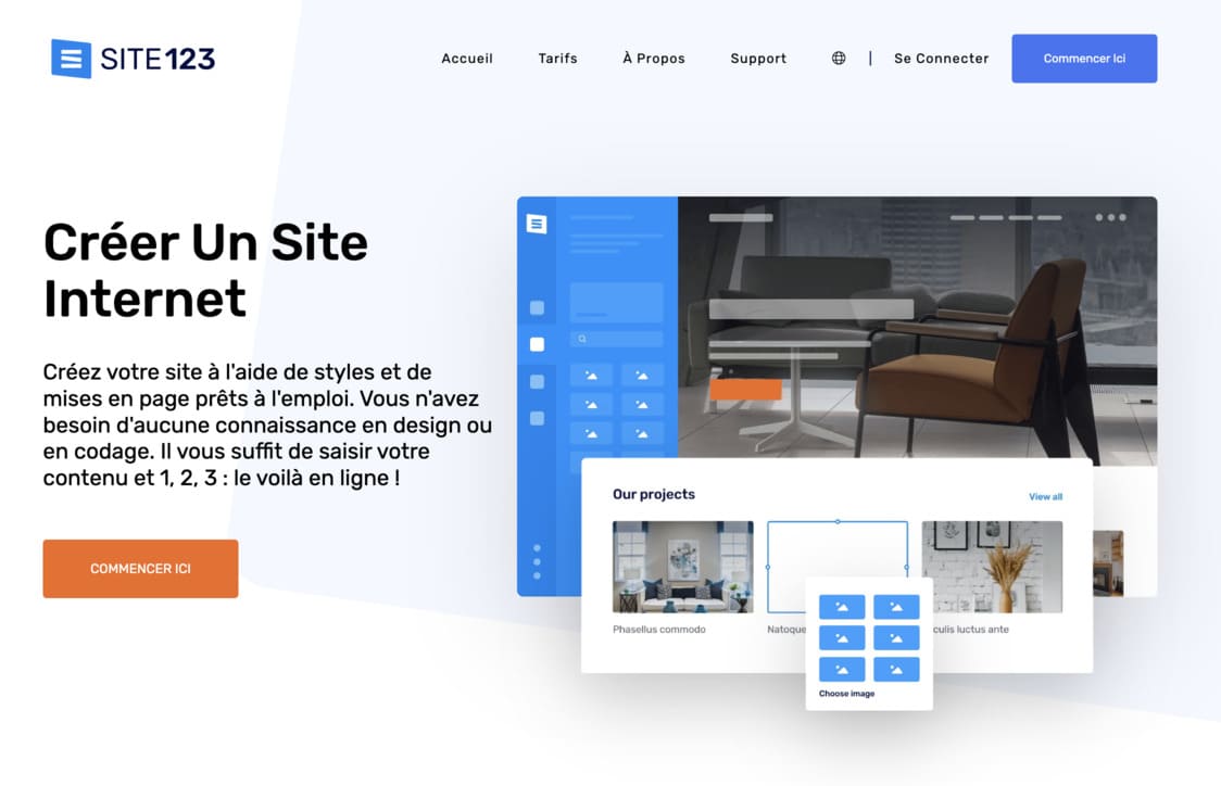 site123 accueil