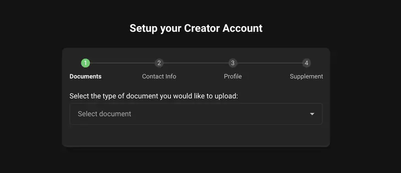 sign up page