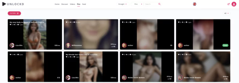 Unlockd account interface