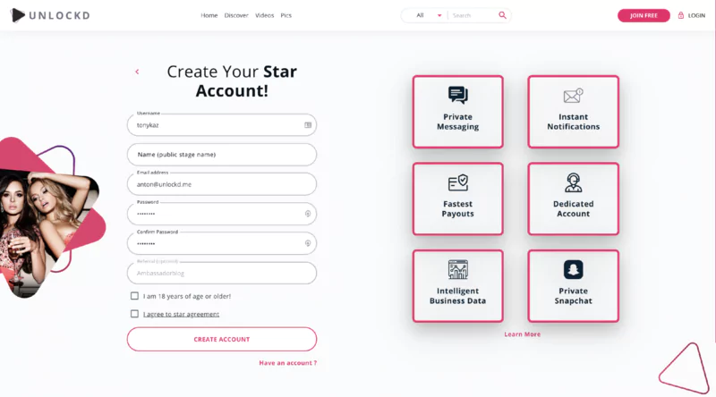 account creation stage (5 minutes)
