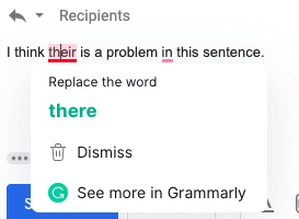 Grammarly suggestions