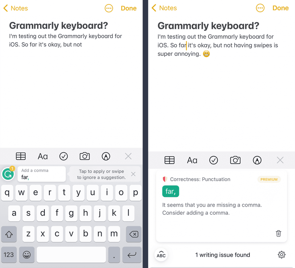 Grammarly pour votre téléphone 2